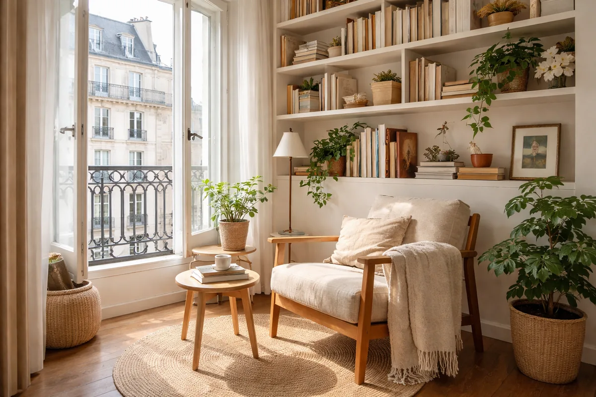 Comment aménager un coin lecture dans un petit appartement parisien