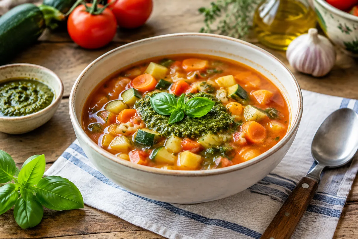 Comment préparer une soupe au pistou provençale sans haricots verts